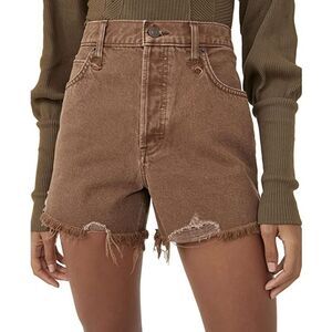 Makai Cutoff Denim Shorts in Washed Chocolate Size 30